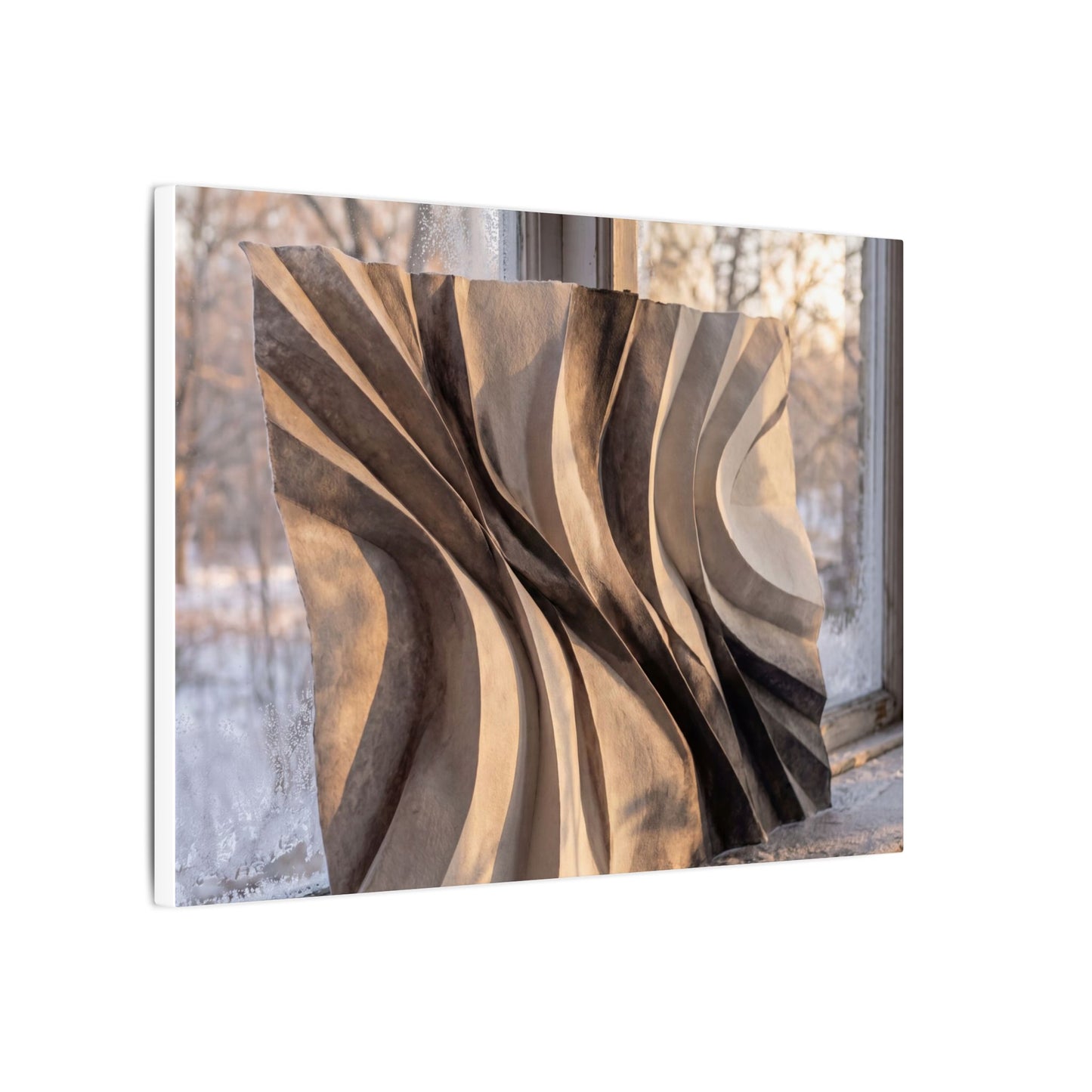Mono No Aware Paper Fold Canvas Art - Japandi Minimal Line