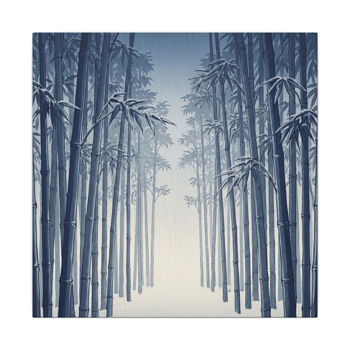 Bamboo Grove Canvas Art | Winter Zen Ukiyo E Inspired Art
