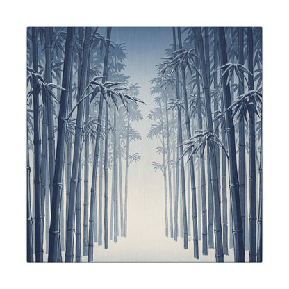 Bamboo Grove Canvas Art | Winter Zen Ukiyo E Inspired Art