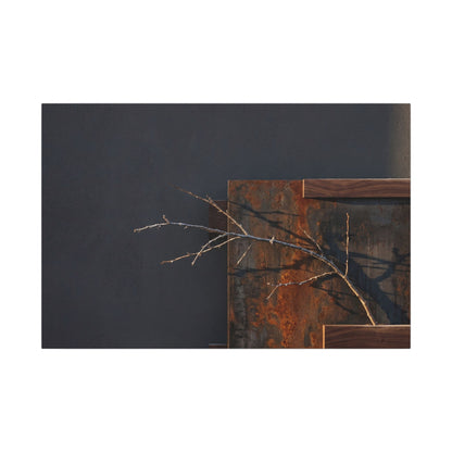 Ma Rust Patina Canvas Art - Dark Japandi Dark Texture Art Print
