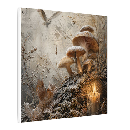 Wild Mushrooms Texture Canvas Art | Elegant Japandi Art