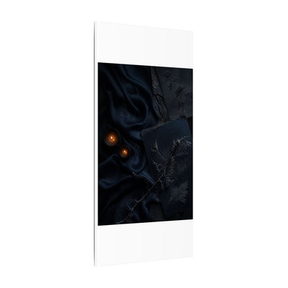 Candlelight Silk Drape Canvas Art - Dark Japandi Kanso