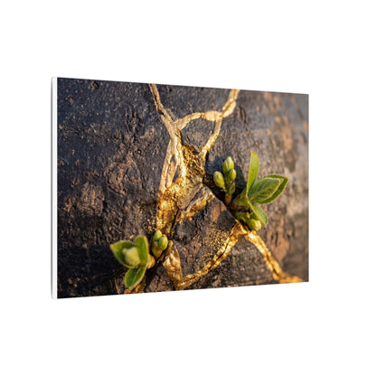 Rust Patina Gold Repair Canvas Art | Resilient Kintsugi Art