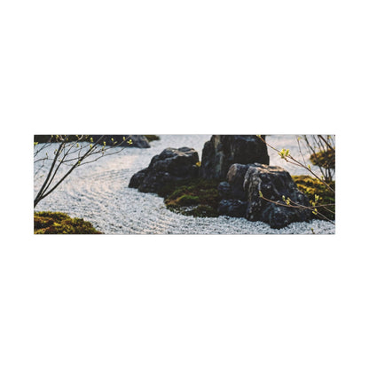 Zen Tea Ceremony in Golden Hour | Karesansui Canvas Art