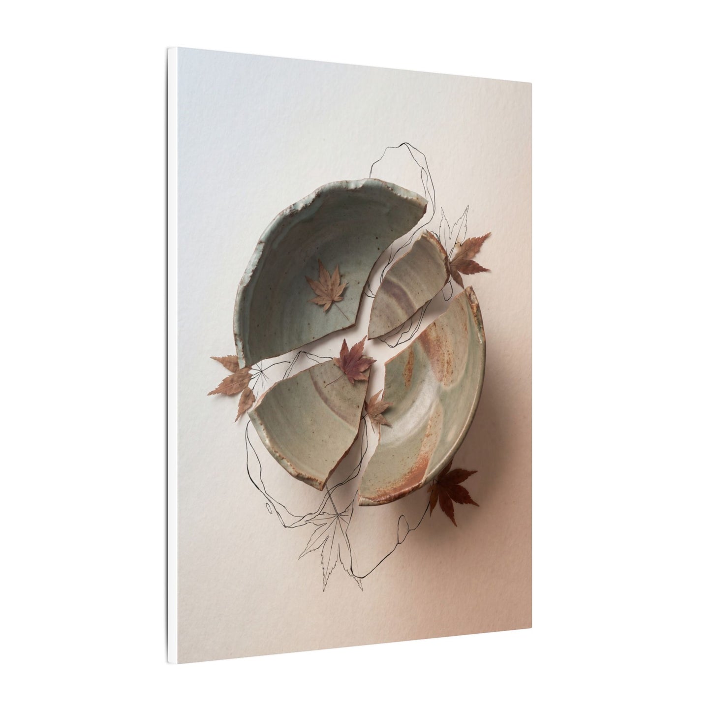 Dawn Ceramic Bowl Canvas Art - Japandi Fukinsei