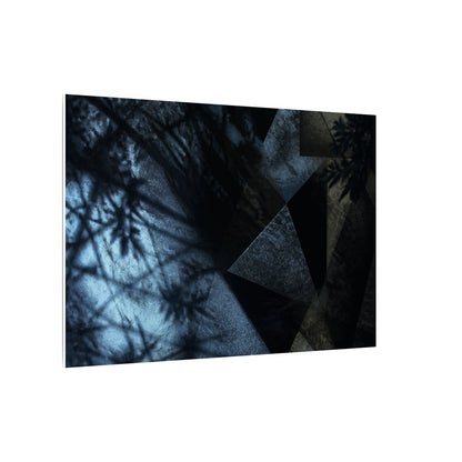 Shadow Play Winter Canvas Art | Dark Japandi Luxurious Design