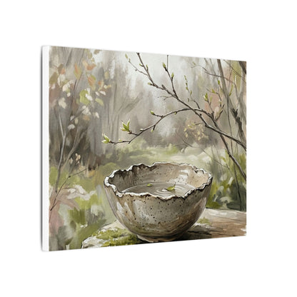 Japandi Ceramic Bowl in Overcast | Minimal Line Canvas Art