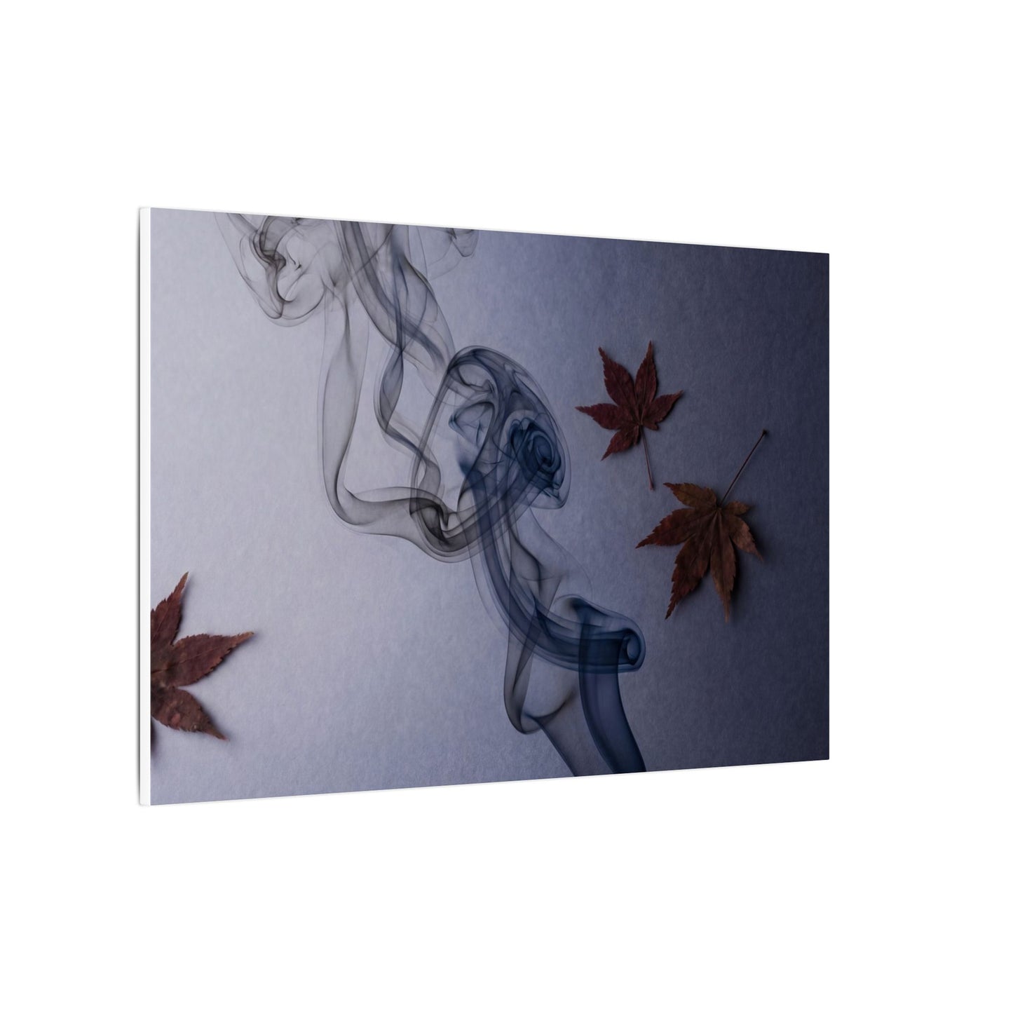 Dark Japandi Incense Smoke in Dawn | Moody Minimal Canvas Art