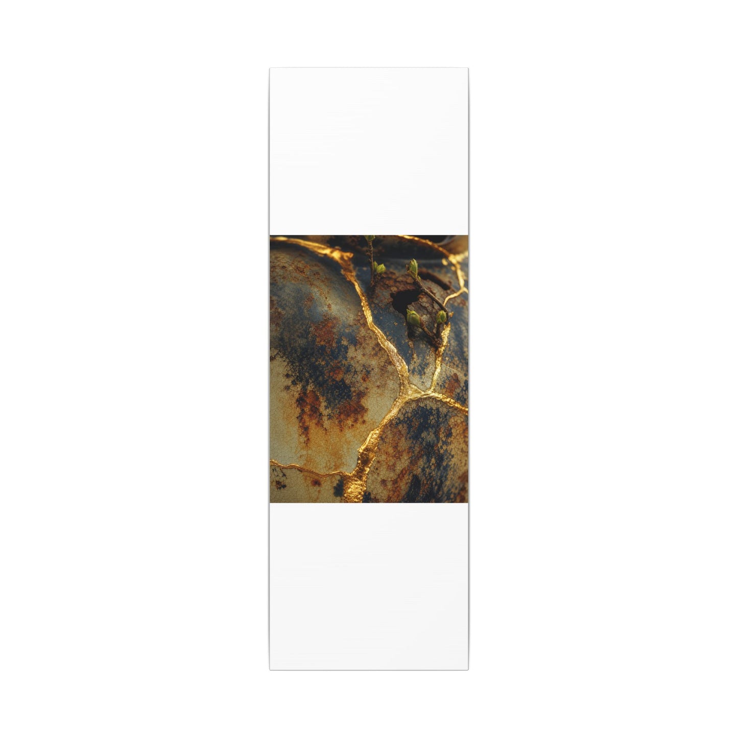 Datsuzoku Rust Patina Canvas Art - Kintsugi Crackle Gold