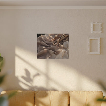 Silk Drape Summer Canvas Art | Japandi Neutral Design