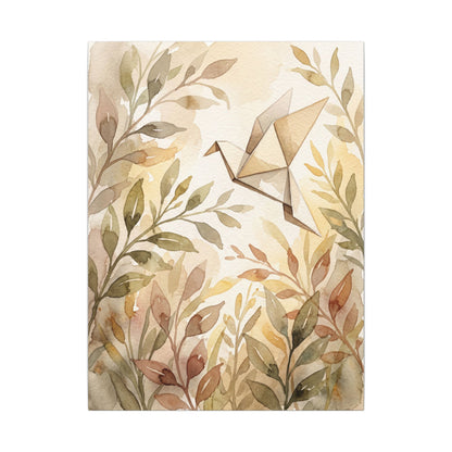 Fukinsei Paper Fold Canvas Art - Japandi Watercolor