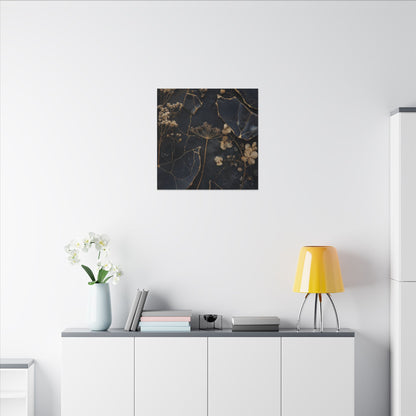 Philosophical Dried Flowers Canvas Art - Broken Beauty Kintsugi
