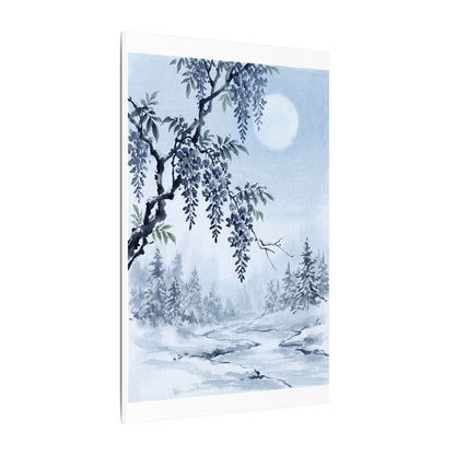 Seijaku Wisteria Canvas Art - Zen Sumi E