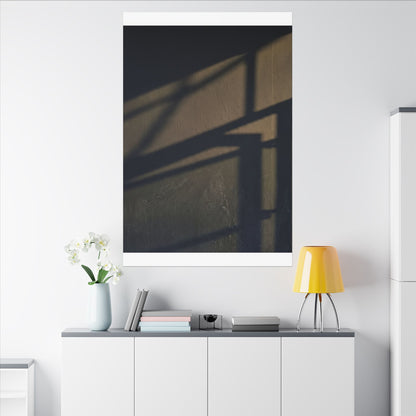 Sophisticated Shadow Play Canvas Art - Moody Minimal Dark Japandi