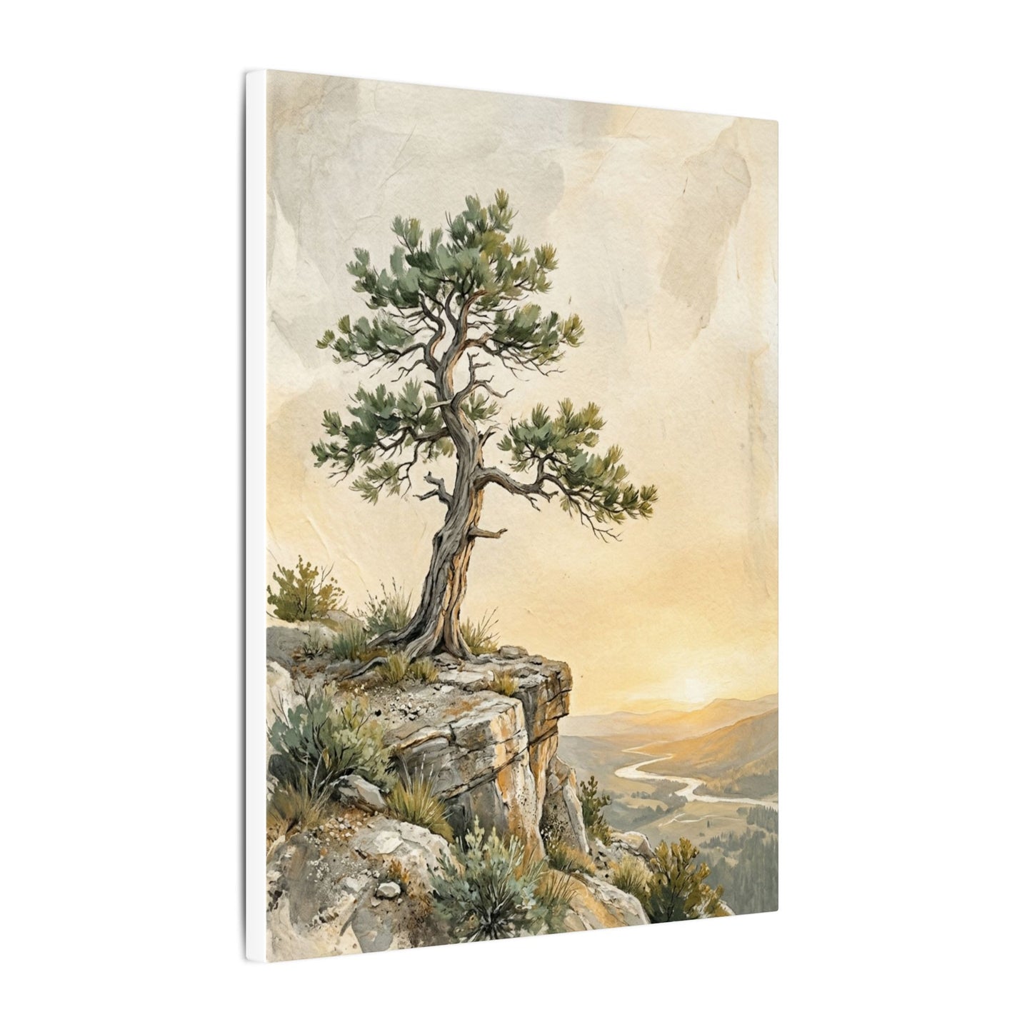 Pine Tree Canvas Art | Summer Japandi Texture Art