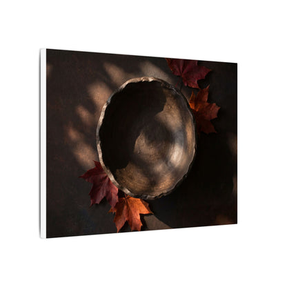 Ceramic Bowl Canvas Art | Autumn Dark Japandi Dark Texture Art