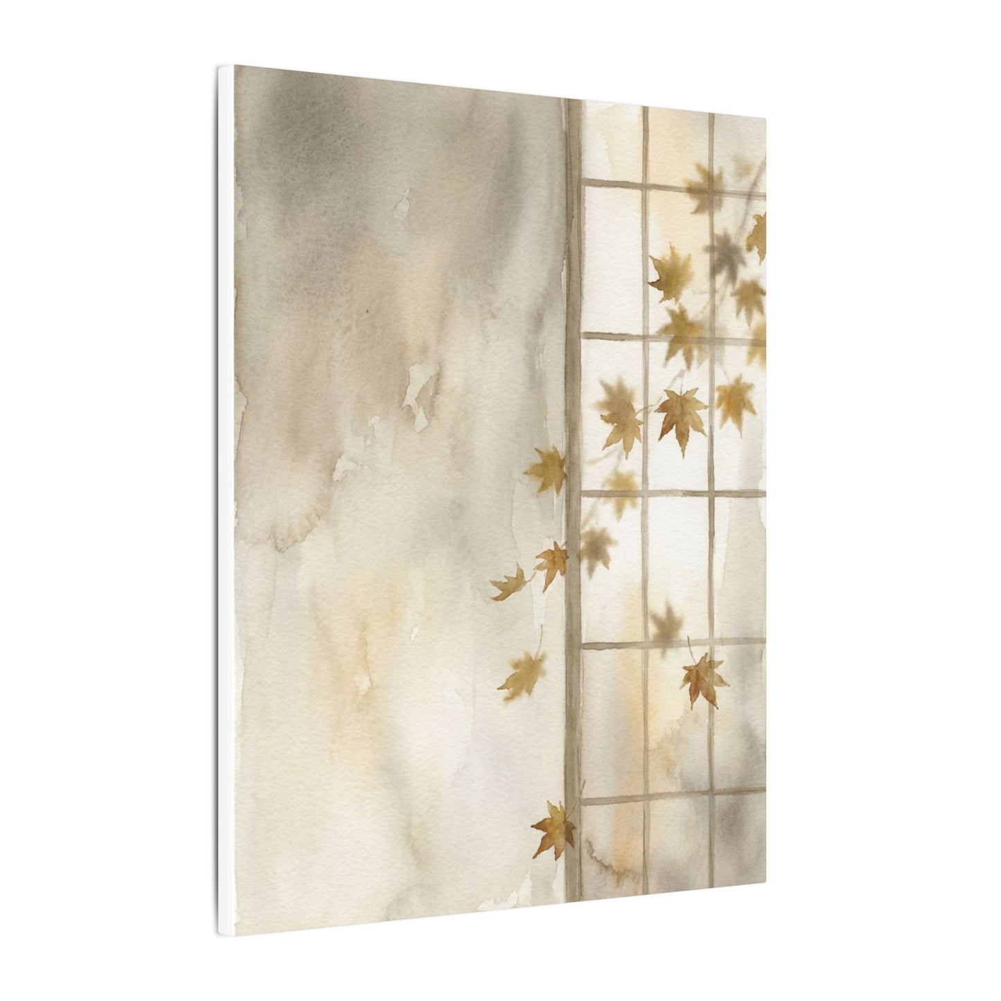 Warm Shoji Screen Canvas Art - Watercolor Japandi