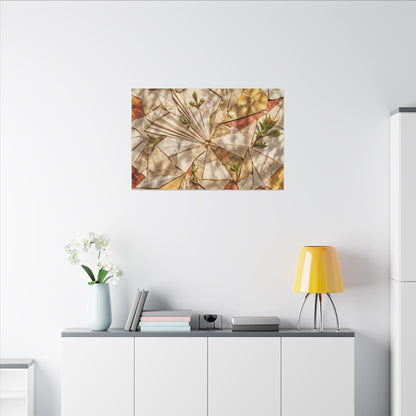 Resilient Paper Fold Canvas Art - Gold Repair Kintsugi