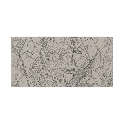 Summer Dried Flowers Minimal Line Canvas Art | Elegant Decor