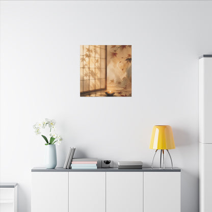 Candlelight Shoji Screen Canvas Art - Japandi Ma