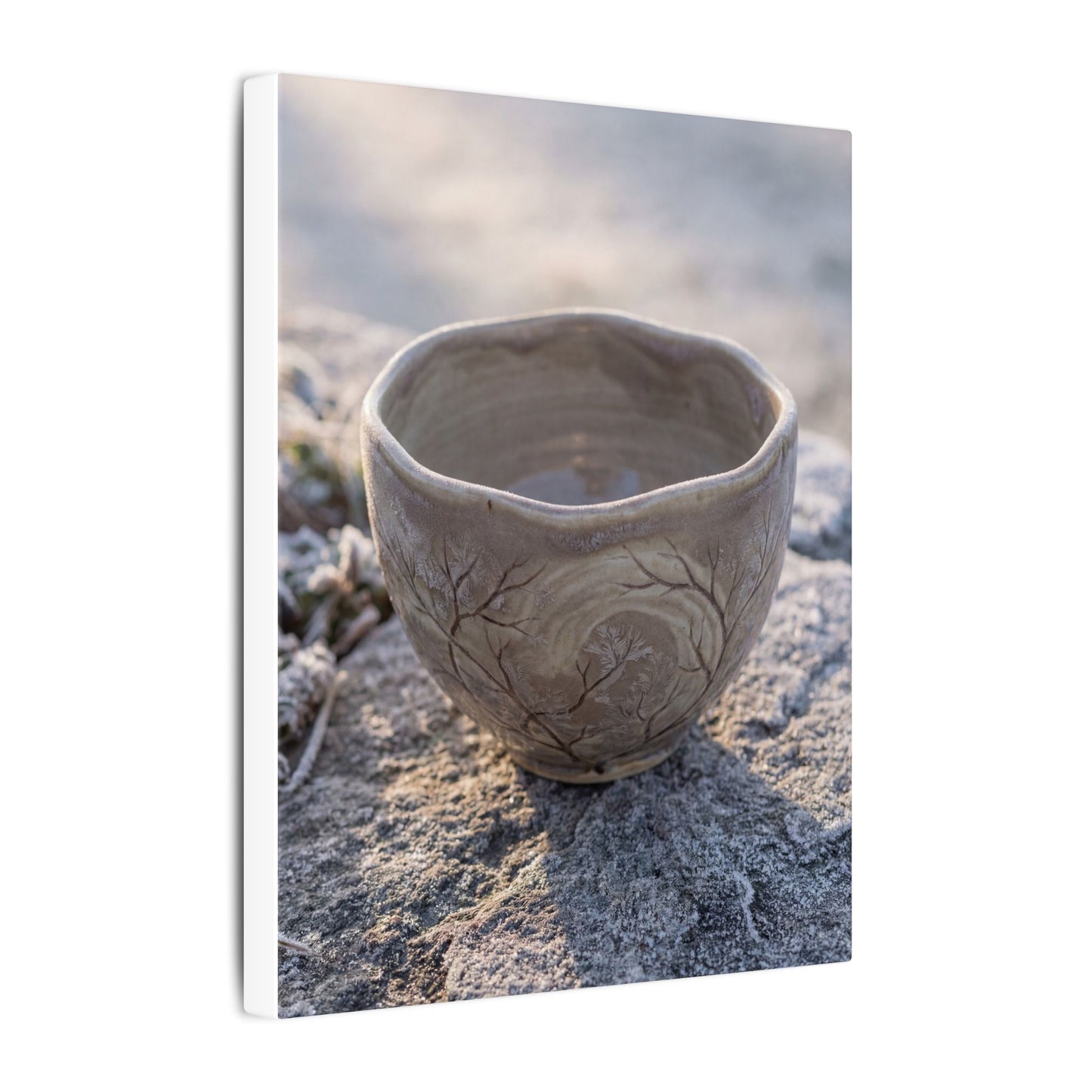 Seijaku Ceramic Bowl Canvas Art - Japandi Japanese Pattern