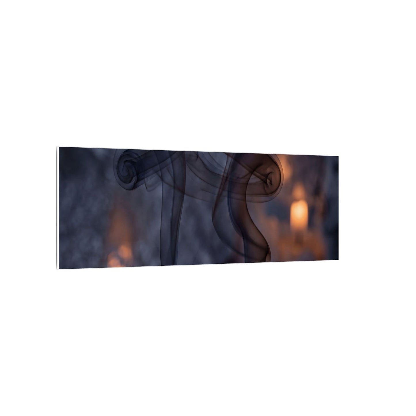 Incense Smoke Winter Canvas Art | Dark Japandi Sophisticated Design