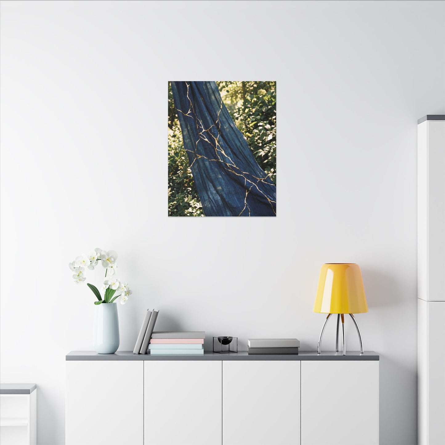 Resilient Silk Drape Canvas Art - Gold Repair Kintsugi