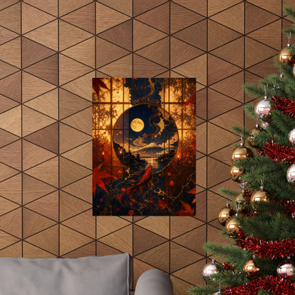 Resilient Shoji Screen Wall Art Print - Gold Vein Kintsugi