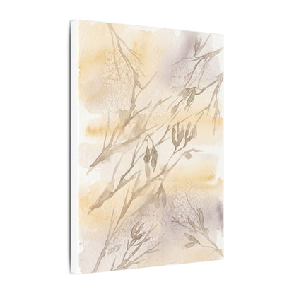 Shadow Play Winter Canvas Art | Japandi Warm Design