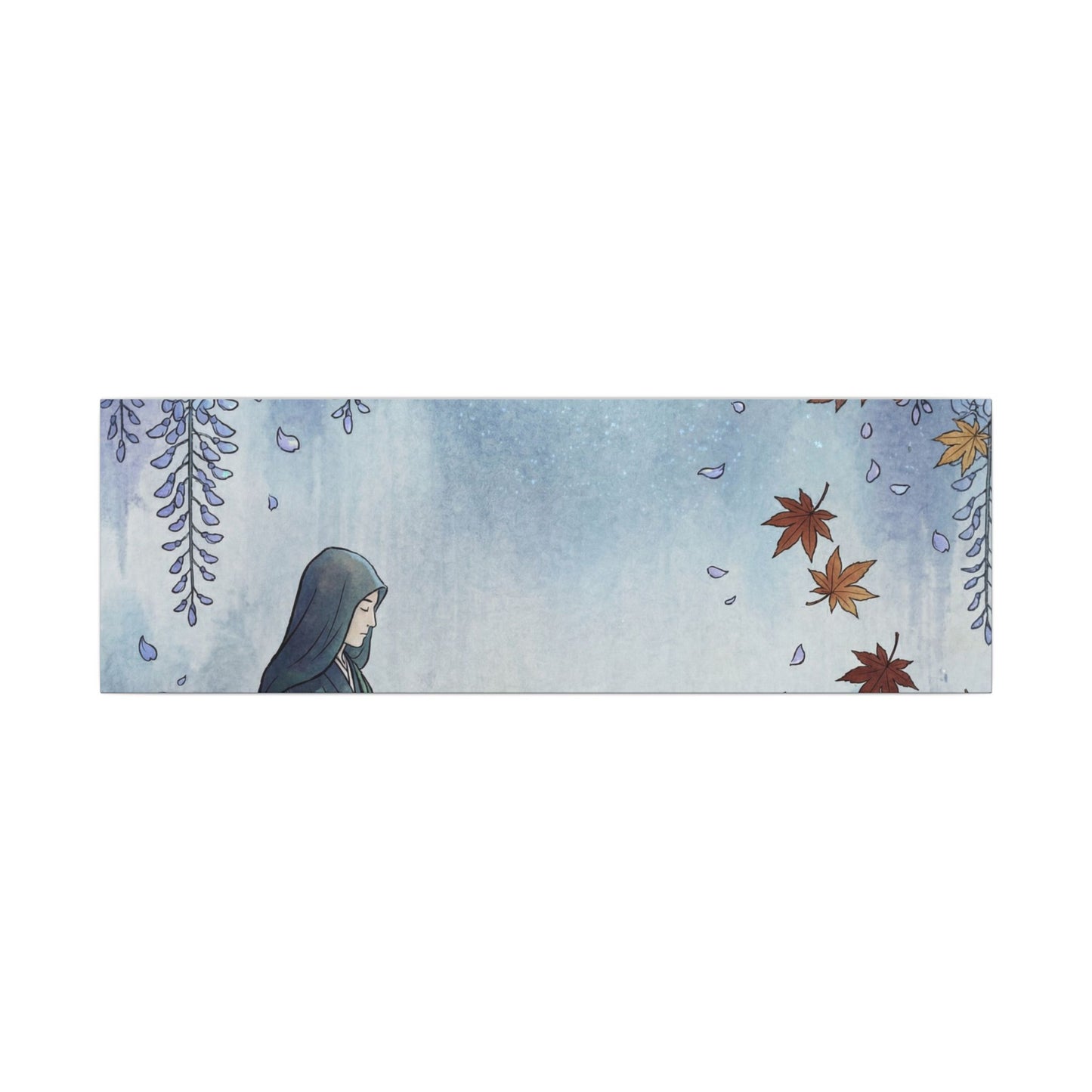 Zen Wisteria in Moonlight | Ukiyo E Inspired Canvas Art