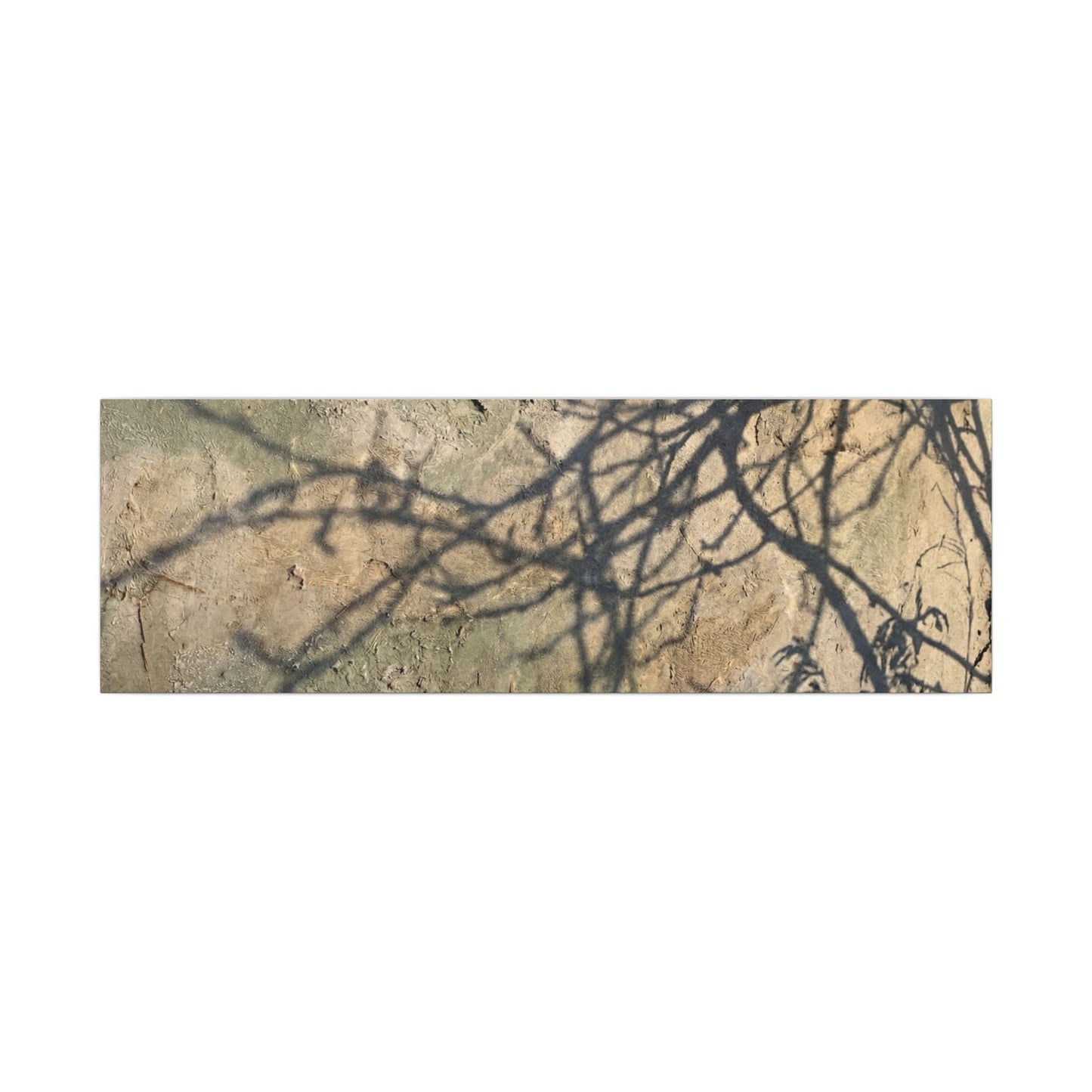 Japandi Shadow Play in Golden Hour | Texture Canvas Art