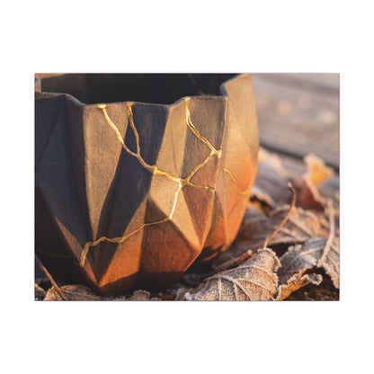 Paper Fold Gold Repair Canvas Art | Philosophical Kintsugi Art Art Print