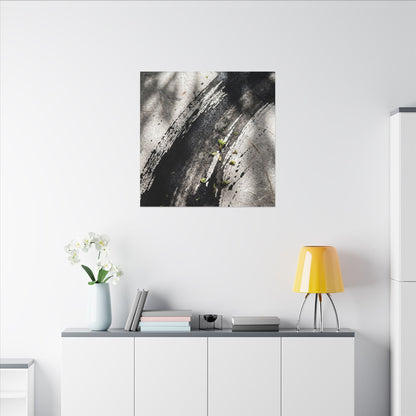 Ink Brushstroke Canvas Art | Spring Dark Japandi Moody Minimal Art