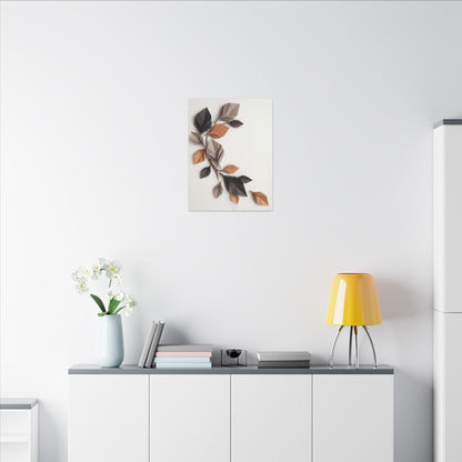 Paper Fold Autumn Canvas Art | Japandi Earthy Design