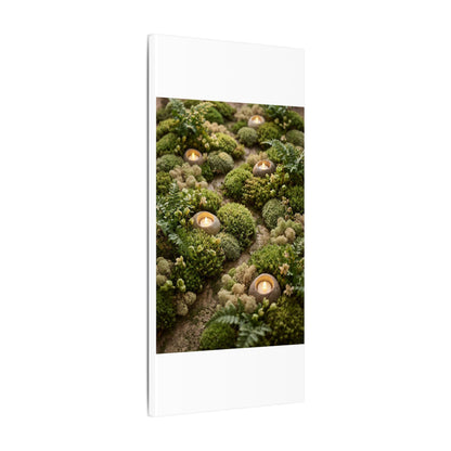 Moss Close Up Japanese Pattern Canvas Art | Neutral Japandi Art