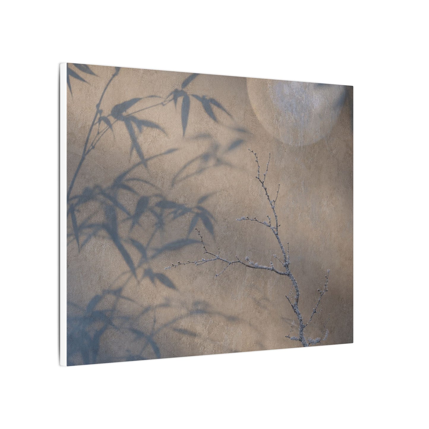 Shadow Play Canvas Art | Winter Japandi Japanese Pattern Art