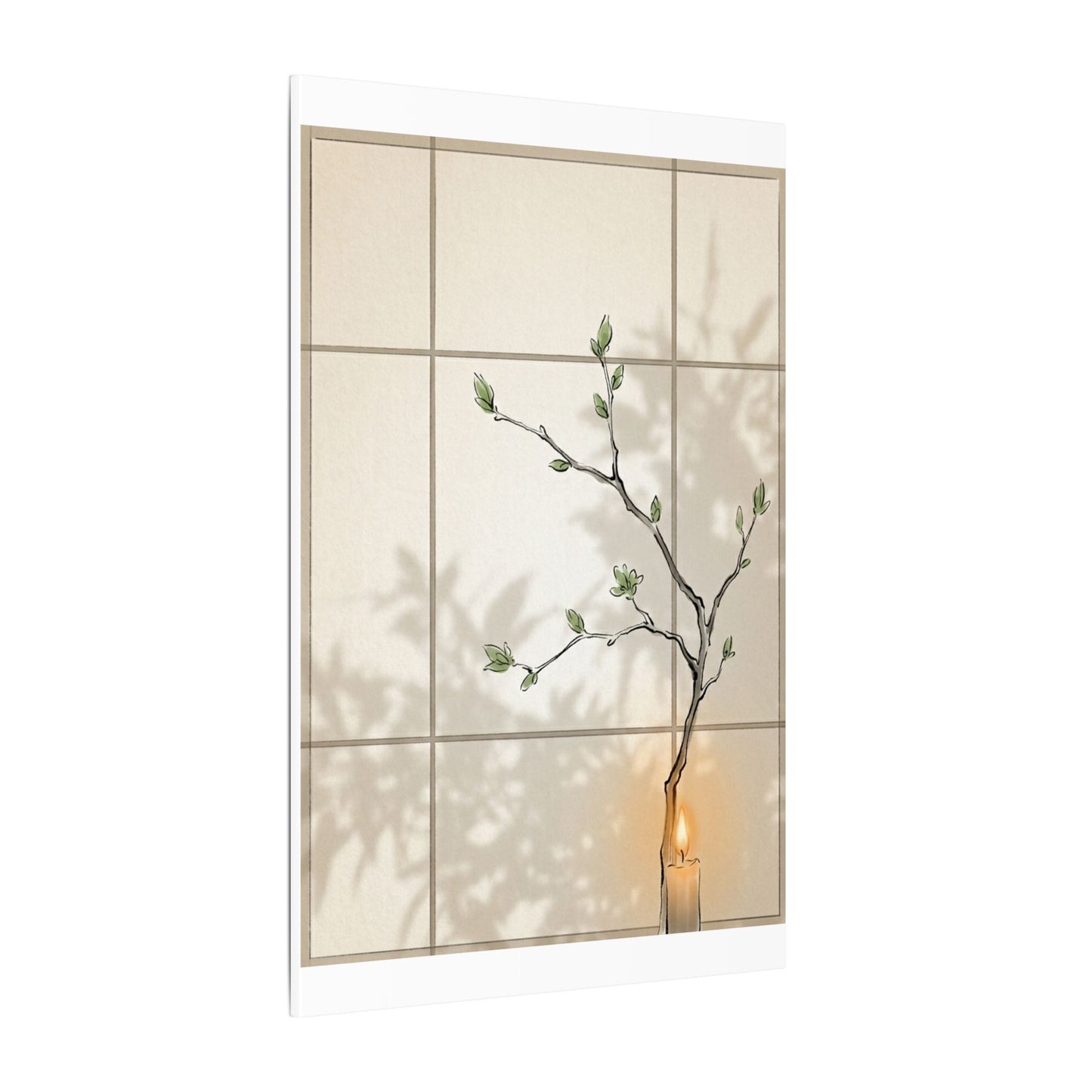 Shoji Screen Spring Canvas Art | Japandi Cozy Design