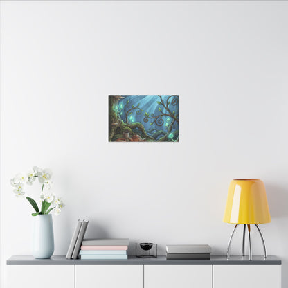 Spring Tea Ceremony Forest Whimsy Canvas Art | Cozy Decor