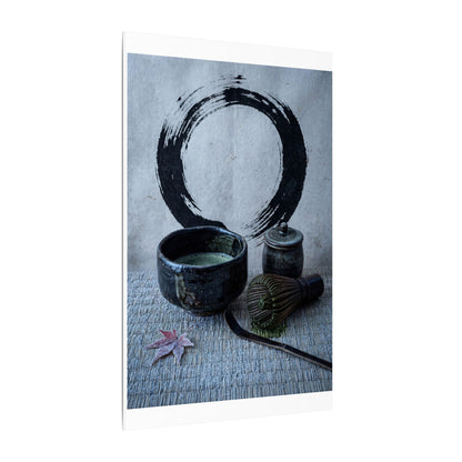 Tea Ceremony Canvas Art | Winter Zen Enso Art