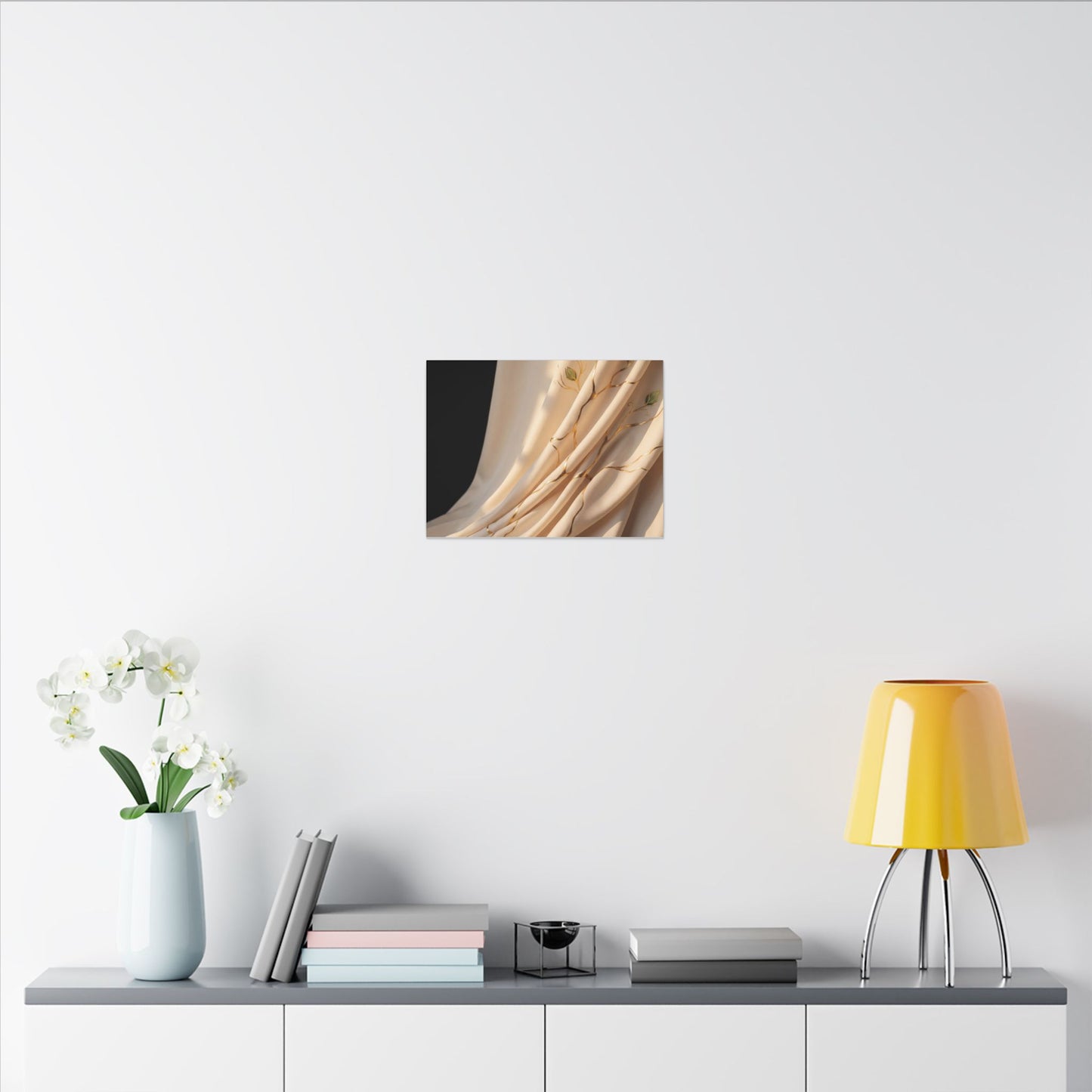 Golden Hour Silk Drape Canvas Art - Kintsugi Fukinsei