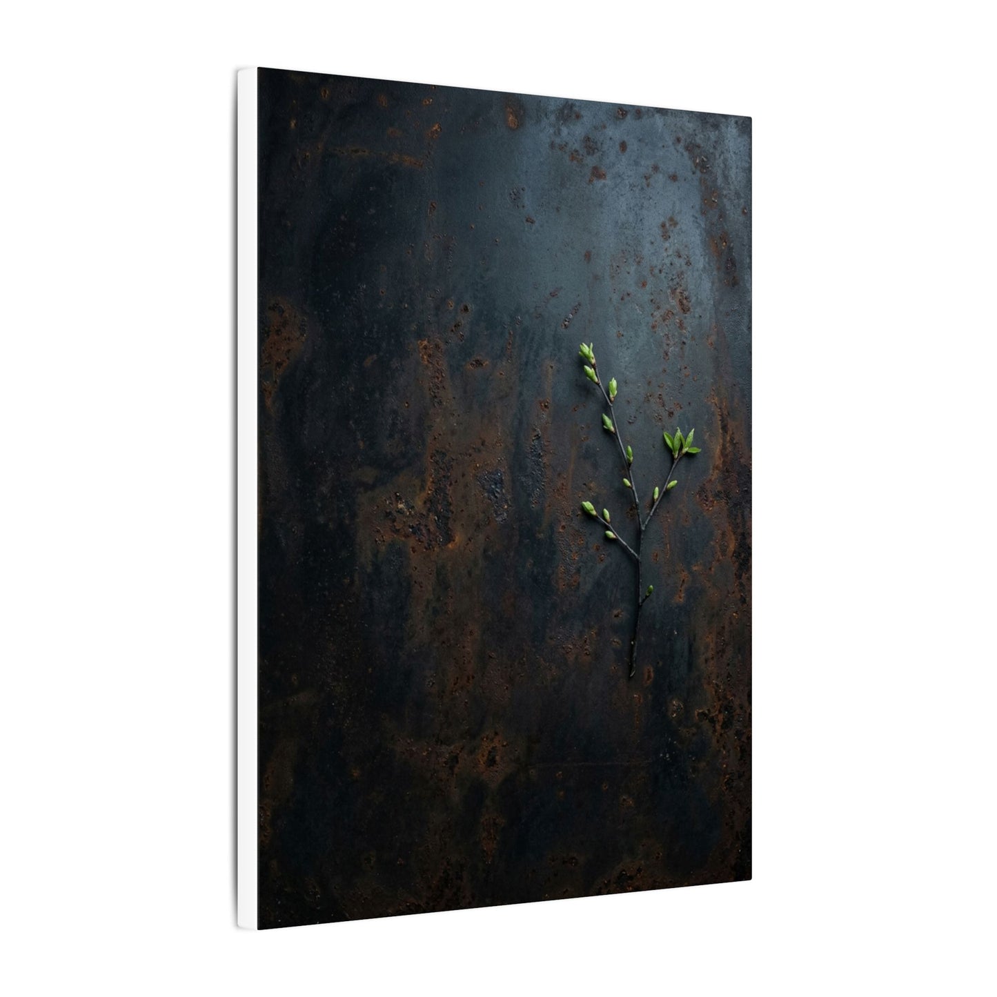 Rust Patina Moody Minimal Canvas Art | Moody Dark Japandi Art