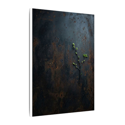 Rust Patina Moody Minimal Canvas Art | Moody Dark Japandi Art