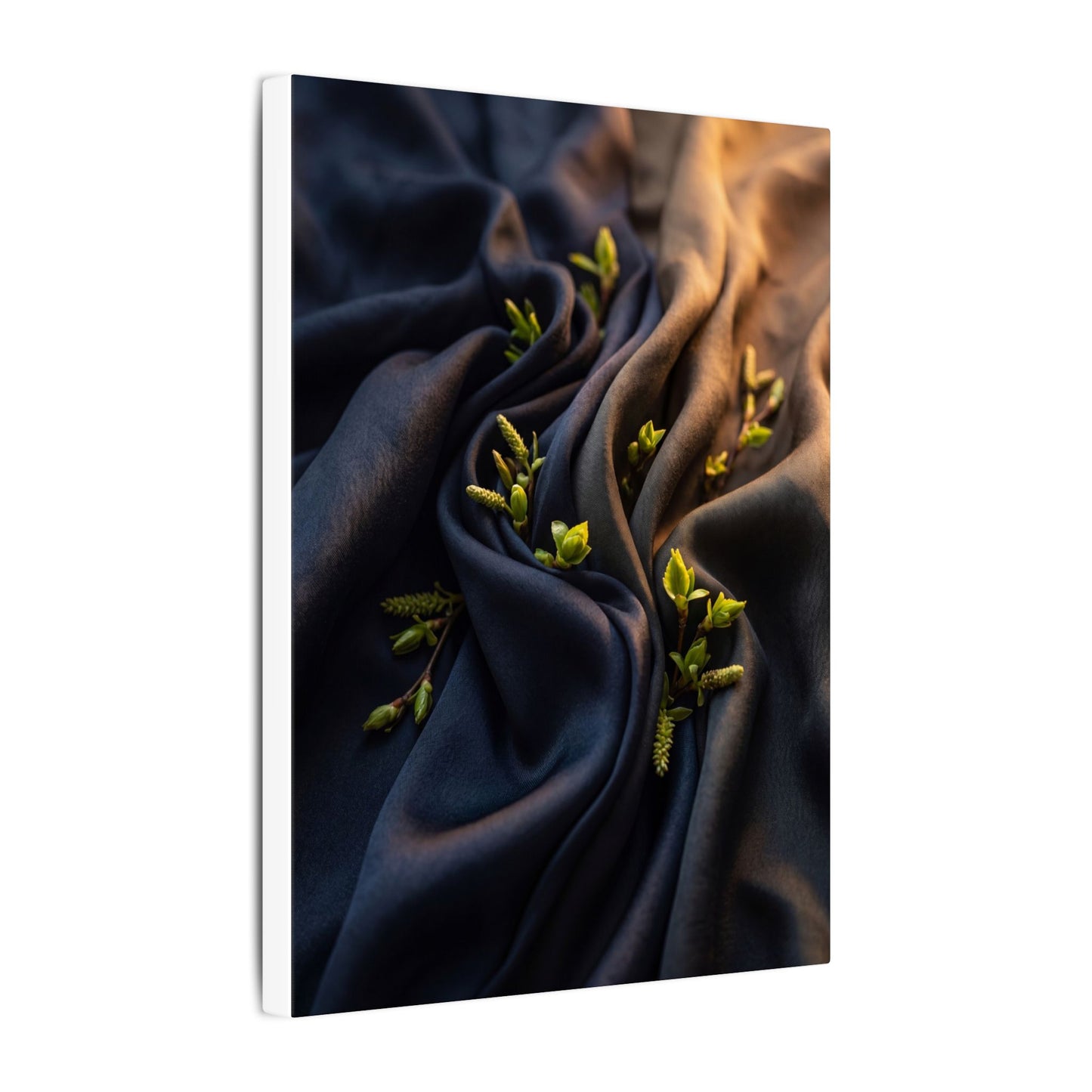 Spring Silk Drape Moody Minimal Canvas Art | Luxurious Decor