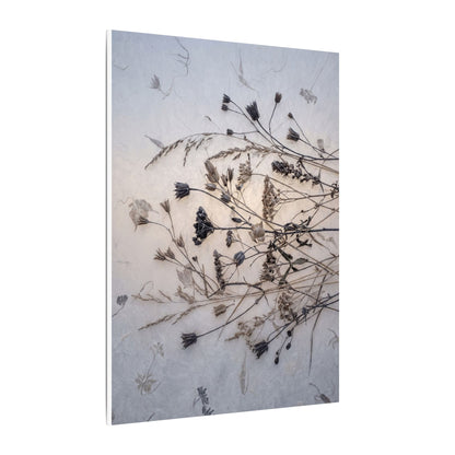 Elegant Dried Flowers Canvas Art - Japanese Pattern Japandi