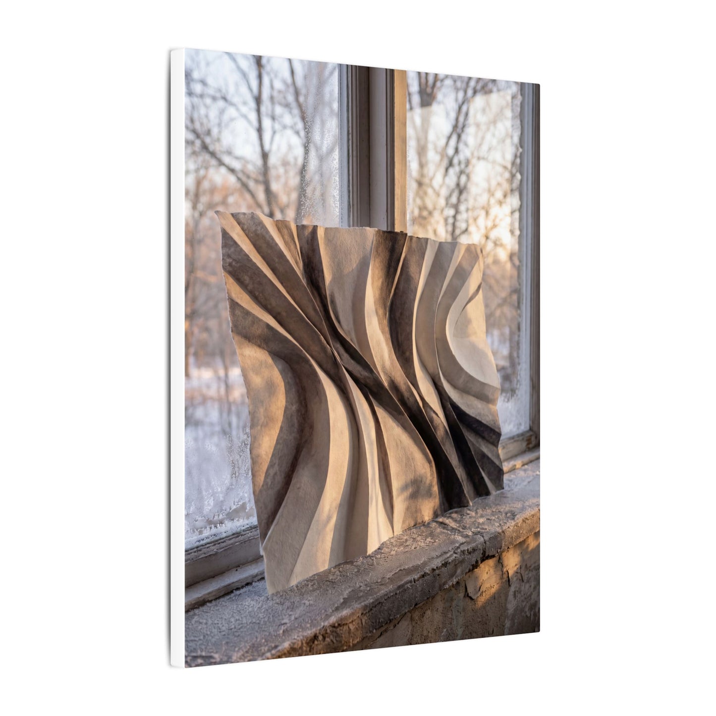 Mono No Aware Paper Fold Canvas Art - Japandi Minimal Line