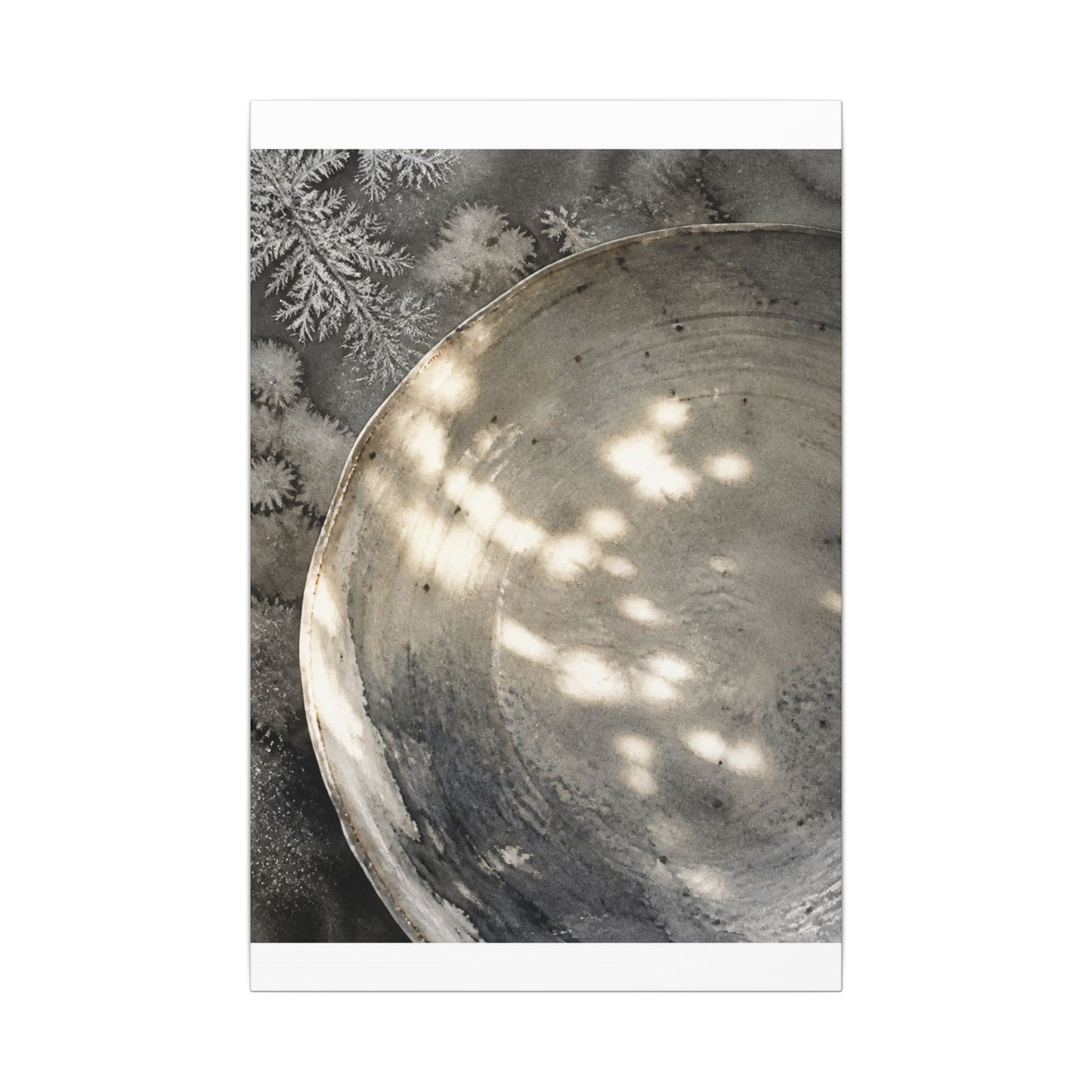 Ceramic Bowl Watercolor Canvas Art | Warm Japandi Art