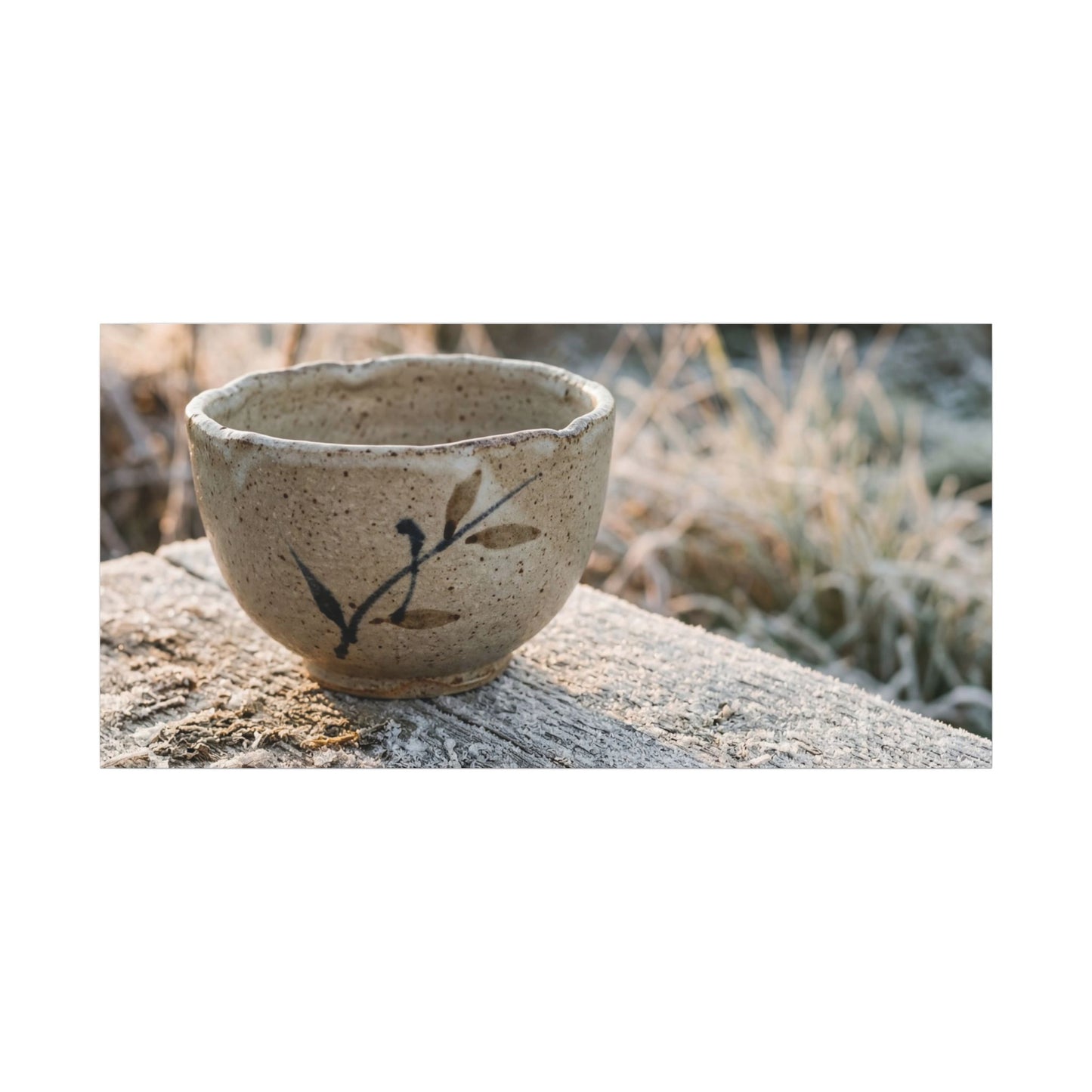 Golden Hour Ceramic Bowl Canvas Art - Japandi Ma