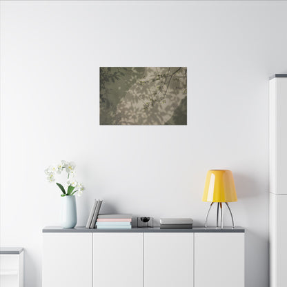 Neutral Shadow Play Canvas Art - Japanese Pattern Japandi
