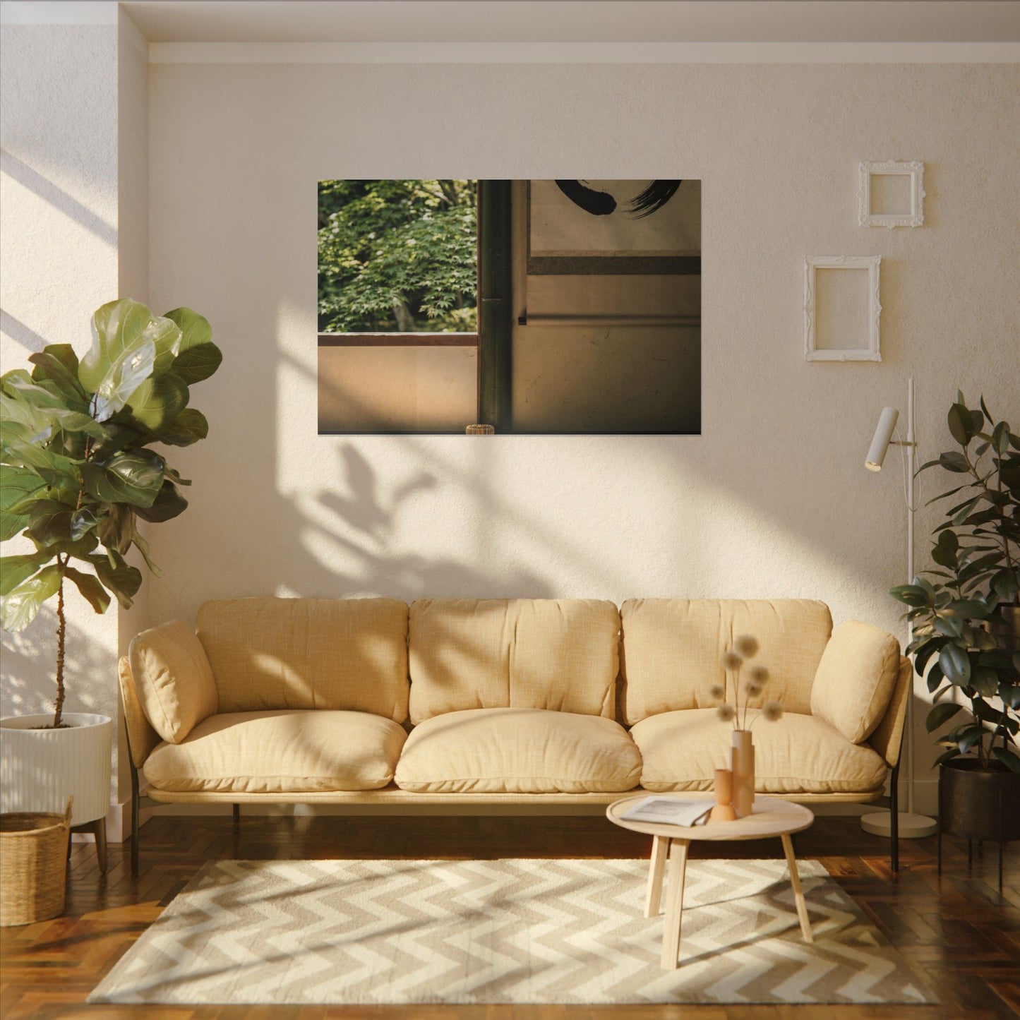 Tea Ceremony Enso Canvas Art | Serene Zen Art