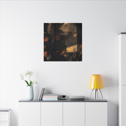 Autumn Silk Drape Shadow Zen Canvas Art | Bold Decor